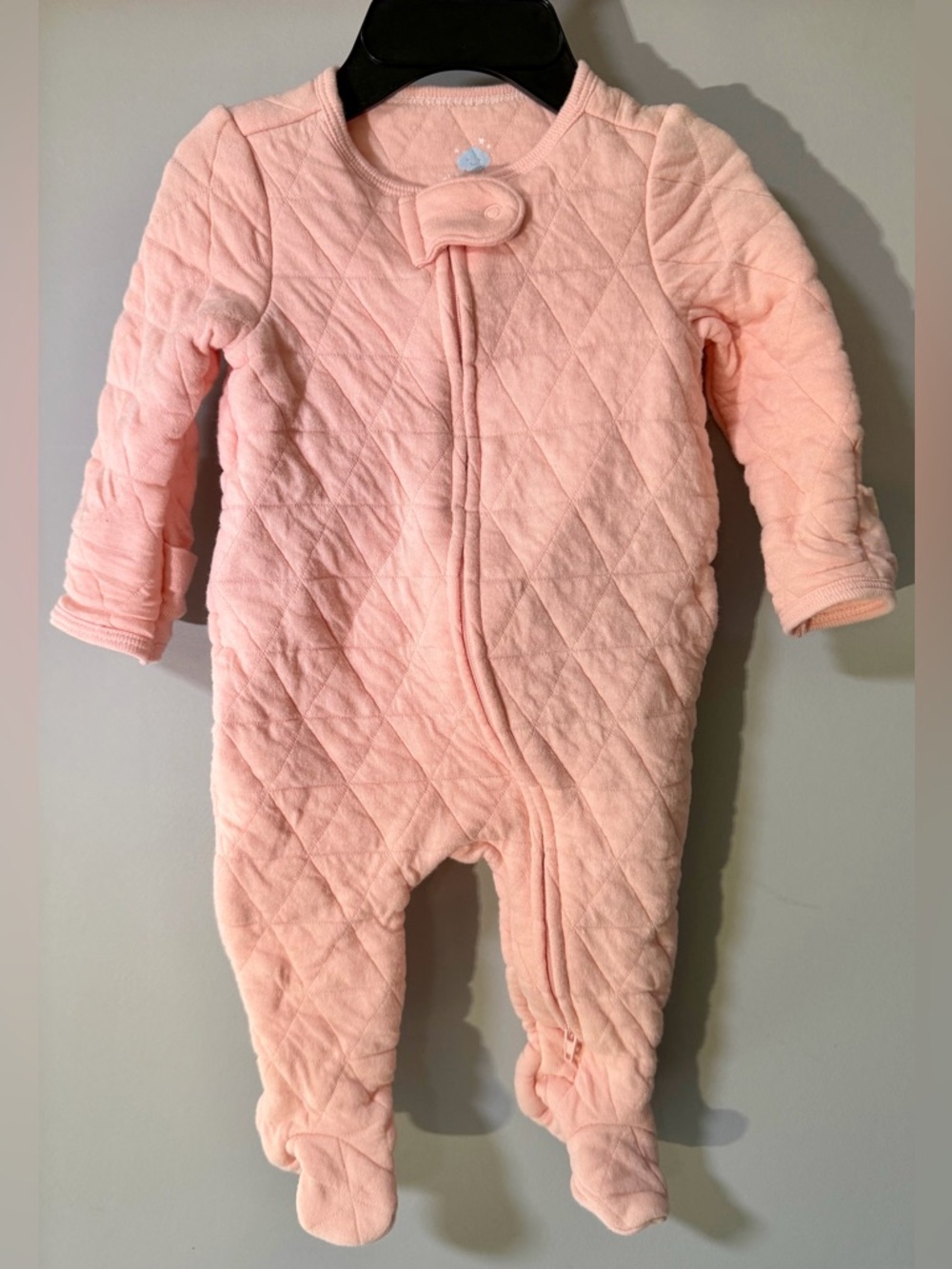 ☀️3/$10 BUNDLE!!☀️ cloud island Quilted Light Pink Footed One-Piece 0-3M